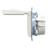 Merten Schutzkontaktsteckdose mit Klappdeckel und Schriftfeld weiß, Retail