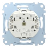 Merten Schutzkontaktsteckdose mit Klappdeckel und Schriftfeld weiß, Retail