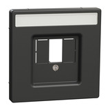 Merten Zentralplatte rechteckiger Ausschnitt für System Design mit Beschriftungsfeld, Unterputz anthrazit, Retail