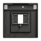 Merten Zentralplatte rechteckiger Ausschnitt für System Design mit Beschriftungsfeld, Unterputz anthrazit, Retail