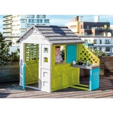 Smoby Pretty Spielhaus mit Sommerküche, Gartenspielgerät türkis/grün