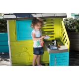 Smoby Pretty Spielhaus mit Sommerküche, Gartenspielgerät türkis/grün