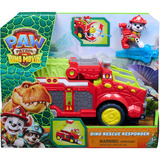 Spin Master Paw Patrol: Der Dino Film - Marshalls extragroßes Dino-Rettungs-Feuerwehrauto, Spielfahrzeug 