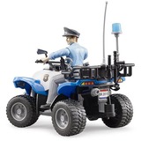 bruder 63010 Polizei-Quad mit Polizist und Ausstattung, Modellfahrzeug blau/weiß