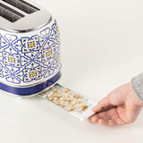 Ariete 2-Schlitz-Toaster Capri weiß/mehrfarbig, 810 Watt, für 2 Scheiben Toast