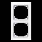 Busch-Jaeger Abdeckrahmen zweifach, Typ 1722-44G, Kunststoff, glänzend, Schutzart IP20 weiß (glänzend), Retail