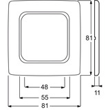 Busch-Jaeger Rahmen einfach für Kanalabdeckung weiß, Retail