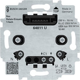 Busch-Jaeger Relais-Einsatz flex Typ 64811 U, 3-Leiter-Anschlusstechnik, Unterputzmontage schwarz (glänzend), Retail