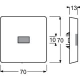 Busch-Jaeger Wippe Auswechselbare Wippe Kontroll-Wechselschalter weiß, Retail