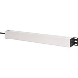 Digitus Steckdosenleiste 19" PDU mit Aluminiumprofil, 9-fach schwarz/aluminium, 2 Meter Kabel, 1 HE, 16A, Kaltgerätestecker C20