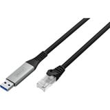 Digitus USB-A 3.2 Gen1 > RJ-45 Ethernet Kabel, 1Gbit/s, Adapter schwarz, 5 Meter, 10/100/1.000Mbit/s