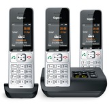 Gigaset COMFORT 500A Trio, analoges Telefon silber/schwarz, 3 Mobilteile