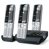 Gigaset COMFORT 500A Trio, analoges Telefon silber/schwarz, 3 Mobilteile