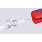 KNIPEX Abisolierwerkzeug für Koax-Kabel 16 60 100 SB , Abisolier-/ Abmantelungswerkzeug mit Öffnungsfeder und Sperrklinke