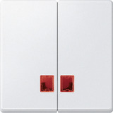 Merten Doppelwippe für Serien- und Doppeltaster-Einsatz, komplettierbar mit Schalter und Taster, 2-fach weiß, Retail