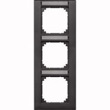 Merten Rahmen drei fach beschriftbar senkrecht anthrazit, Retail