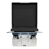 Merten Steckdose mit Klappdeckel schwarz, Retail