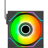 Thermaltake SWAFAN 120 EX INFINITY ARGB Sync PC Cooling Fan, Gehäuselüfter schwarz, 1er-Pack, 120 mm, 124 mm
