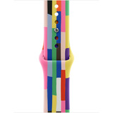 Apple 42 mm Sportarmband Pride Edition, Uhrenarmband mehrfarbig,  Größe S/M