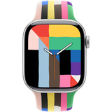 Apple 42 mm Sportarmband Pride Edition, Uhrenarmband mehrfarbig,  Größe S/M