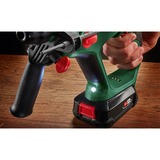 Bosch Akku-Bohrhammer UniversalHammer 18V grün/schwarz, Li-Ionen Akku 2,5Ah, Koffer, POWER FOR ALL ALLIANCE