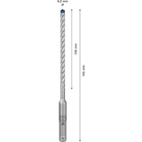 Bosch Professional EXPERT Hammerbohrer SDS-plus-7X, Ø 6mm, 30 Stück Arbeitslänge 100mm