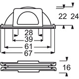 Busch-Jaeger Leitungseinführung Verbindungsstück 2138 W-53 blau, Retail