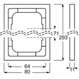 Busch-Jaeger Rahmen vierfach zum Abdecken von Schaltern, Tastern und Steckdosen edelstahl, Retail