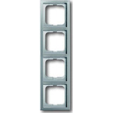 Busch-Jaeger Rahmen vierfach zum Abdecken von Schaltern, Tastern und Steckdosen edelstahl, Retail