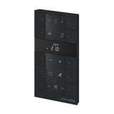 Busch-Jaeger Raumtemperaturregler mit Bedienfunktion zehnfach, Unterputz, mit LED-Anzeige, matt schwarz (matt), Retail