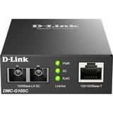 D-Link Gigabit Ethernet DMC-G10SC/E, Konverter schwarz, 1000 Mbit/s (RJ-45) > 1000 Mbit/s SX Singlemode (SC-Duplex)