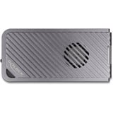 DeLOCK Laufwerksgehäuse M.2 NVMe USB 40 Gbps Gaming Style grau, werkzeugfrei, mit LED und Lüfter