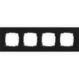Gira Abdeckrahmen vierfach Aluminium lackiert matt schwarz, Retail