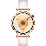 Huawei Watch GT 6 41mm (Konsu-B19L), Smartwatch gold, weißes Lederverbundarmband