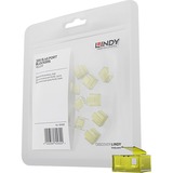 Lindy RJ45 Port Schloss (20 Stück) ohne Schlüssel, Diebstahlschutz gelb, Code: Gelb