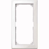 Merten Rahmen zweifach ohne Mittelsteg glänzend aus Thermoplast, Typ 478819 weiß (glänzend), Retail