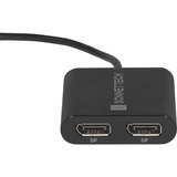 Sonnet USB DisplayLink Adapter, USB-A Stecker > Dual 4K DisplayPort schwarz, 30cm, für M1 und M2 Macs