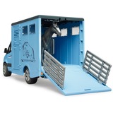 bruder 02674 MB Sprinter Tiertransporter mit Pferd, Modellfahrzeug blau