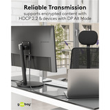 goobay USB Adapterkabel, USB-C Stecker > DisplayPort Stecker, 4K 60Hz schwarz, 2 Meter, 21,6 Gbit/s