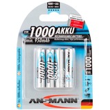 Ansmann 1000mAh NiMh Professional, Akku silber