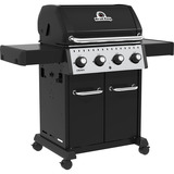 Broil King Gasgrill Crown 420 - BUNDLE schwarz, inkl. Gussplatte, Schutzhülle und Grillzange