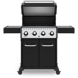 Broil King Gasgrill Crown 420 - BUNDLE schwarz, inkl. Gussplatte, Schutzhülle und Grillzange