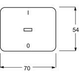 Busch-Jaeger Kontrollwippe mit Aufdruck Ein Aus bronze, Retail