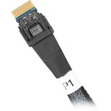 ICY BOX Kabel MCIO x8 SFF-TA-1016 > 2x SlimSAS x4 SFF-8654 schwarz, 50cm