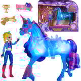 Spin Master Unicorn Academy - Train and Glow River mit Isabel Set, Spielfigur mit Leuchtfunktion und Trainingszubehör 