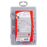 fischer Praktische Helfer Feucht & Außen, Edelstahl, Dübel hellgrau/rot, 120-teilig