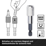 EINHELL Impact-Bit-Satz mit Karabiner, Pocket-Set, 50 mm, 10-teilig 