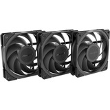EKL JetStream, Gehäuselüfter schwarz, 3er Pack, 120 mm