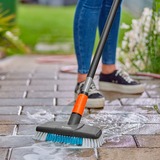 GARDENA Cleansystem Wasch-Set hard mit Stiel M, Waschbürste grau/türkis, Arbeitsbreite 27cm