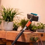 GARDENA Cleansystem Wasch-Set hard mit Stiel M, Waschbürste grau/türkis, Arbeitsbreite 27cm